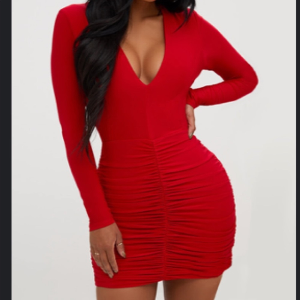 PrettyLittleThing Red Dress